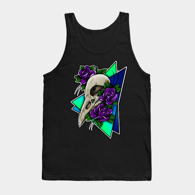 Raven skull Tank Top by Paradigm Ink